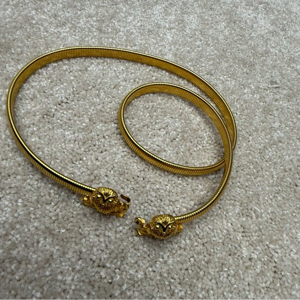 Vintage MIMI DI N stretch Owl Belt metal gold tone 1975 Womens - Picture 8 of 10